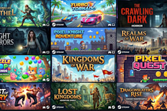 create steam capsule art game banner key art steam store cover game poster