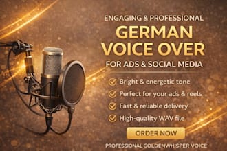 record a professional german female voice over for ads reels and social media