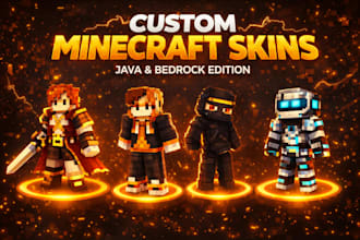 custom minecraft skin for java and bedrock edition