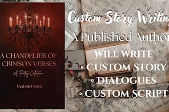write custom narrative story as a published author