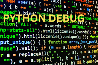 debug python code, fix bugs and errors in your script wep app