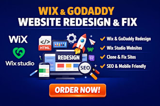 wix website redesign godaddy website redesign clone fix wix studio website