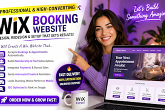 design wix website, wix booking website, wix scheduling appointment website