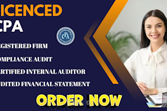 prepare CPA audited financials statement and valuation