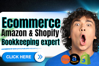 amazon ecommerce shopify accounting bookkeeping quickbooks clean up online wave