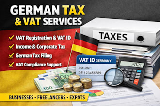 do german vat registration, vat id, tax filing, corporate and income tax service