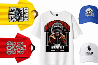 do realistic t shirt mockups or logo mockup