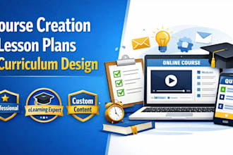 create course curriculum lesson plan quizzes for online course