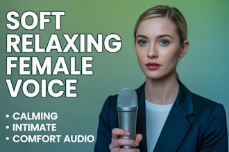 record soft relaxing female voice asmr flirty audio recording