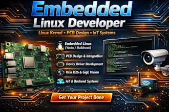 linux kernel developer for embedded pcb and iot linux systems kria k26 fgpa uart