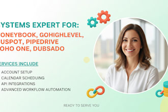 setup automate honeybook hubspot ghl pipedrive zoho one honeybook CRM