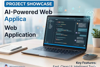 develop a professional ai powered web application or website