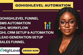 design gohighlevel website design ghl funnel ghl workflow automation build ghl