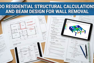 do residential structural calculations and beam design for wall removal