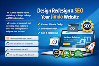 design redesign jimdo website and do jimdo seo for your business