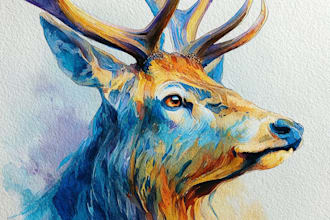 draw realistic animal illustration in watercolor