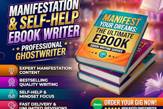 be manifestation ebook writer, self help ghostwriter and law of attraction ebook
