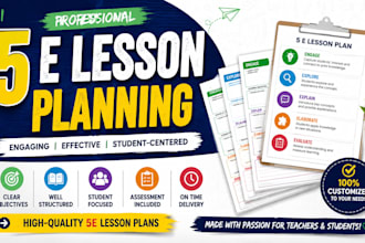 create professional 5e lesson plans