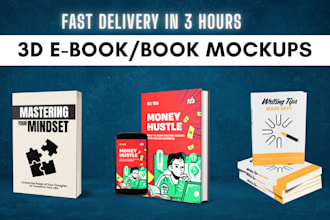 create professional 3d ebook mockups and book covers for amazon KDP