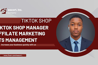 create tiktok shop management promotion with affiliate marketing dropshipping