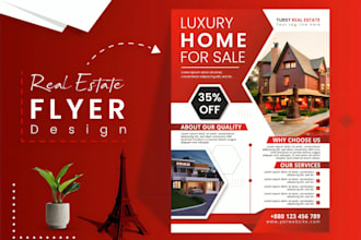 design real estate flyers, business flyer, real estate brochures for agents