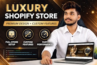 built a luxury premium shopify website with custom feature