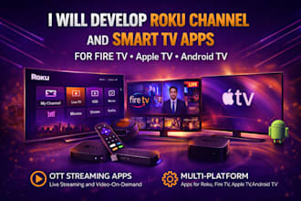 create roku channel, roku sdk, roku app, fire tv, apple tv and android tv