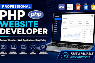 build a custom php website web app or fix php bugs professionally