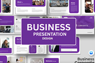 design business presentation, powerpoint redesign, master presentation template
