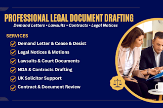 be your UK solicitor for contract review and legal advice
