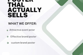 design modern event poster and poster for your brand