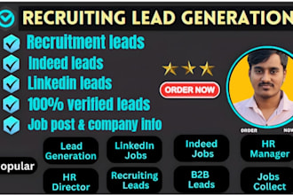 get recruitment leads from indeed, linkedin, zip recruiter