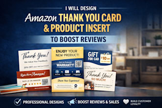 do business card thank you card product insert amazon card packaging insert