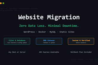 migrate your website or web app to a new server or host
