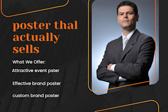 design modern event poster and poster for your brand