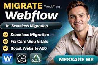 migrate wordpress to webflow fix webflow core web vitals webflow website aeo