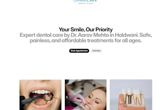 develop stunning landing page