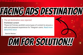 fix telegram ads setup telegram ads and fix ad destination, telegram subscribers
