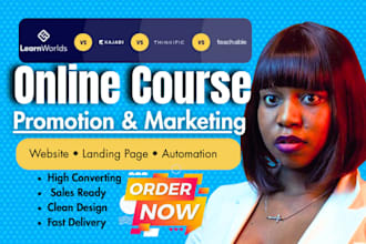 kajabi website design kajabi online course sales funnel landing page automation