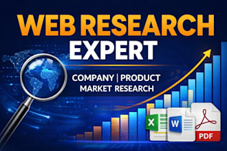 do web research company research and data collection