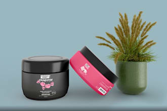 design luxury cosmetic label, cream jar and skincare packaging