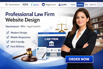 squarespace law firm legal service attorney lawyer notary wix website design