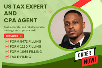prepare and efile irs forms 1120, 5472, 1065 in 3 hours as a CPA