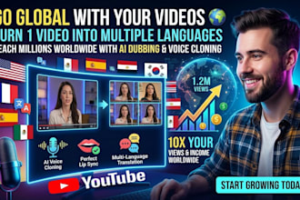 dub your youtube video, all languages, cloning and perfect