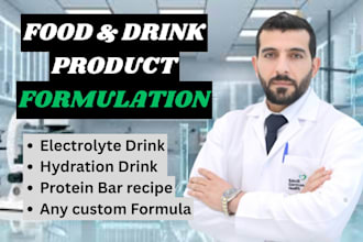 formulate food product, protein bars, powder, hydration drink, electrolyte drink