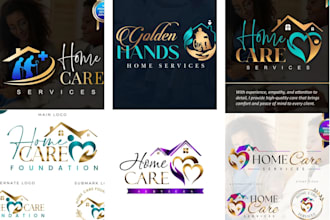 design minimalist home care logo home care flyer home care brochure home care