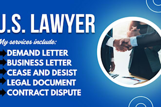 draft a demand letter or cease and desist letter as a US lawyer