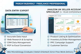 do data entry, and i can handle you amazon seller account