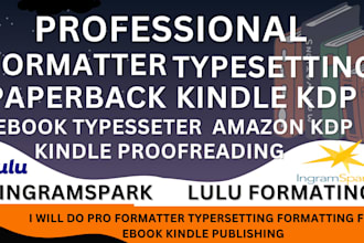 do formatter typesetter for adobe indesign paperback publishing assistant KDP