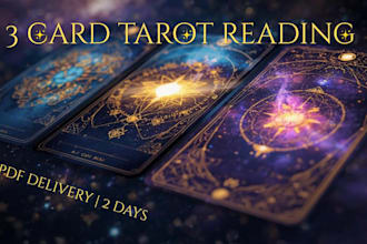 offer a 3 card past present future tarot and oracle reading
